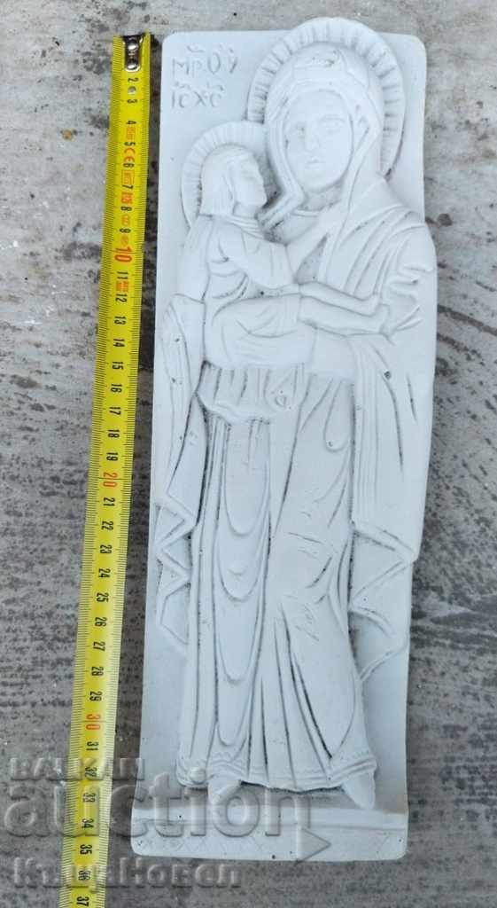 ГИПСОВО ПАНО ДЕВА МАРИЯ ИСУС ХРИСТОС ИКОНА с цена 19.00 лв. | € 9.71 ГИПСОВО ПАНО ДЕВА МАРИЯ ИСУС ХРИСТОС ИКОНА с цена 19.00 лв. | € 9.71