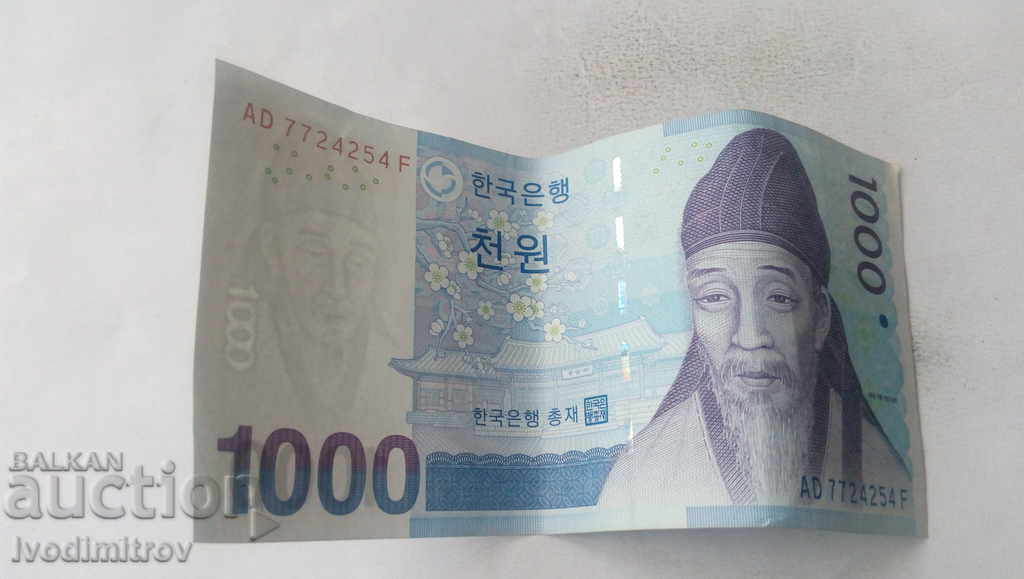 South Korea 1000 won 2007