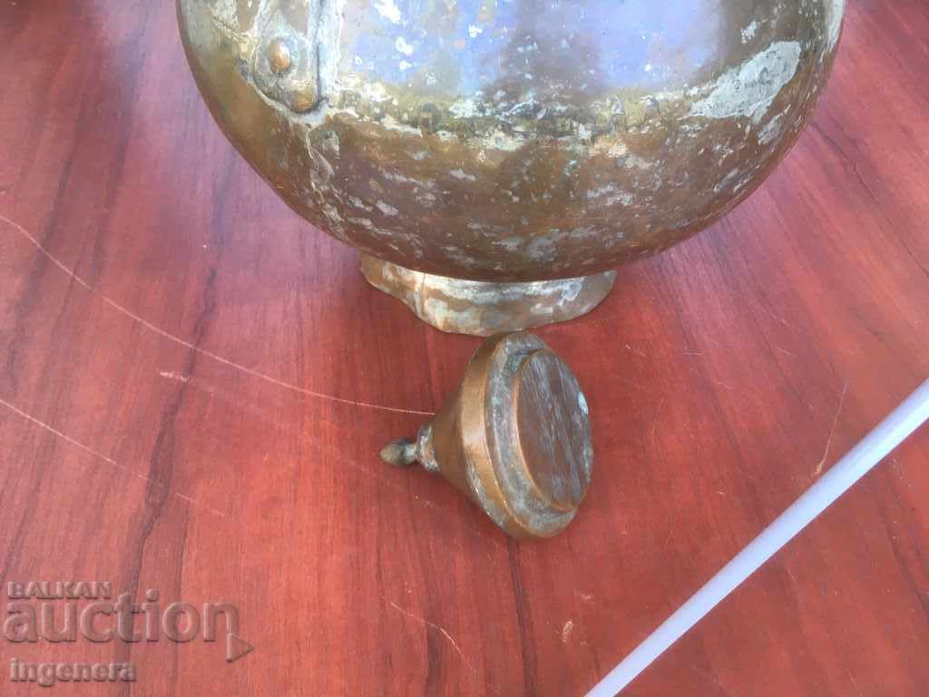 OLD OTTOMAN COPPER POT, JUG, KETTLE, ANTIQUE - 5