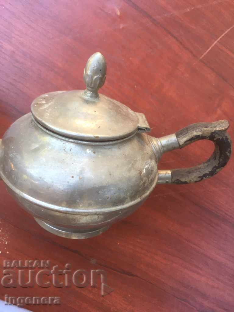 TEAPOT TEAPOT METAL ANCIENT DISH - 5 TEAPOT TEAPOT METAL ANCIENT DISH - 5