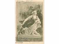 Carte poștală - Sculptură - Ariadna și Leul