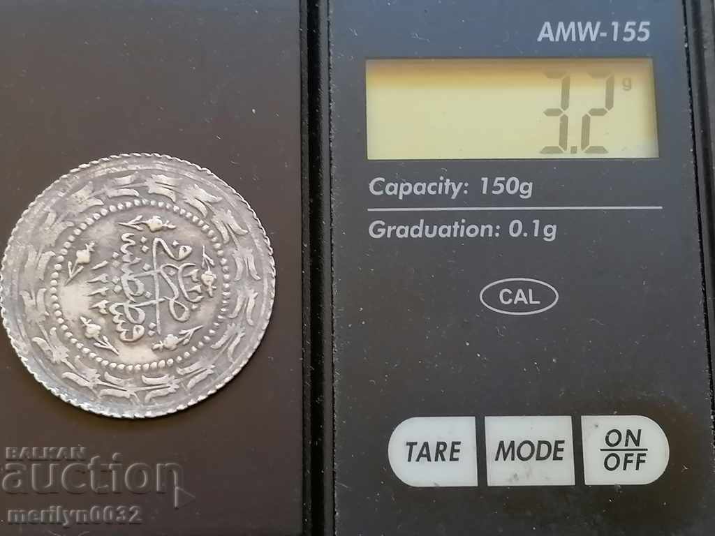 Turkish silver coin 3.2 grams of silver 465/1000 Mahmud 2nd - 5 Turkish silver coin 3.2 grams of silver 465/1000 Mahmud 2nd - 5