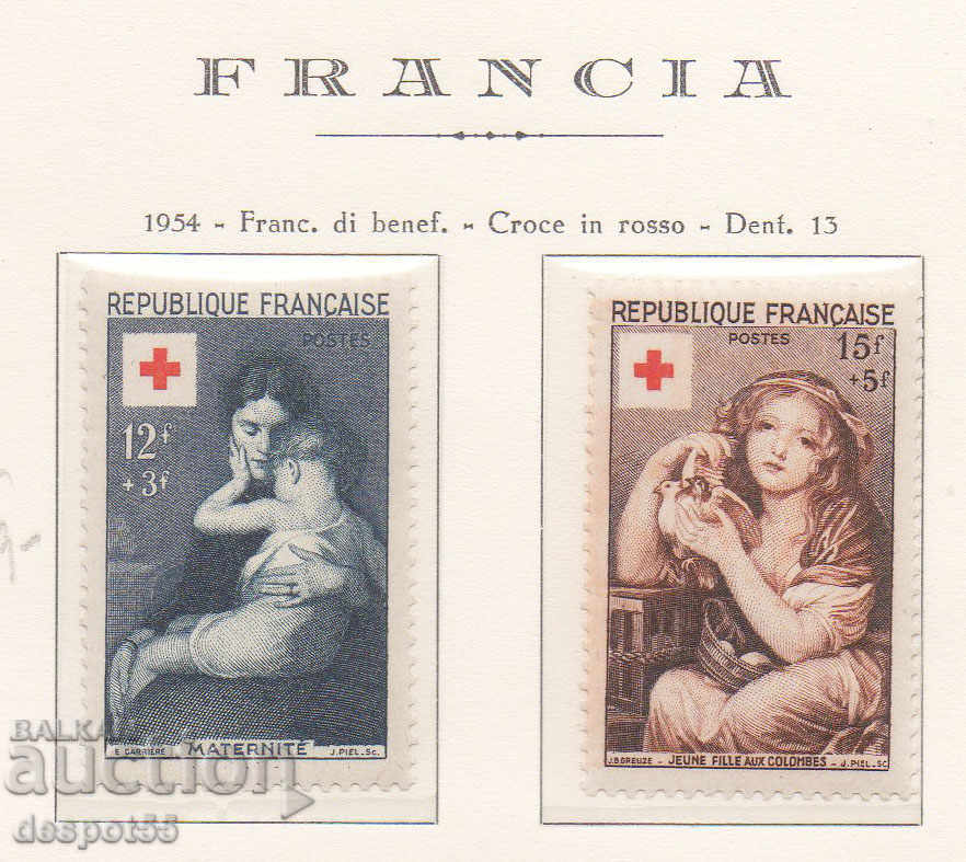 1954. Франция. Червен кръст - Благотворителни.