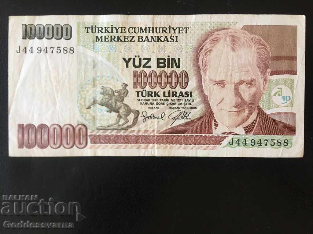 Turkey 100000 Lirasi 1970 (1997) Pick 206 Ref 7588