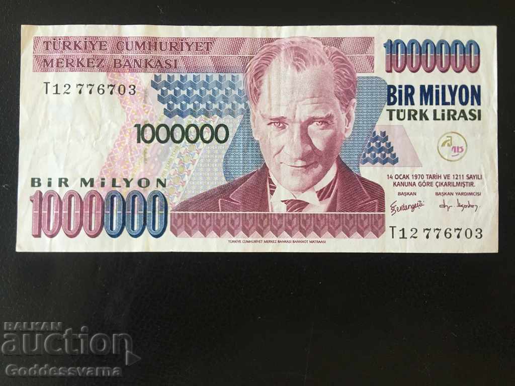 Turkey 1000000 Lirasi 1970 (2002) Pick 213 Ref 6703
