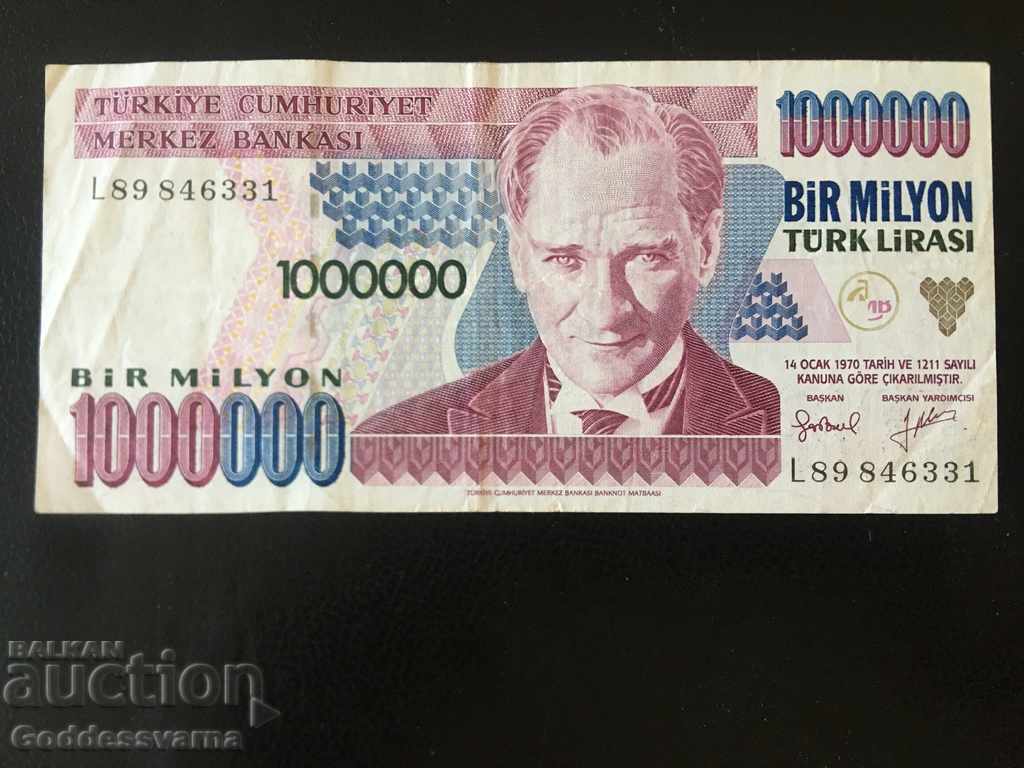 Turkey 1000000 Lirasi 1970 (1995) Pick 209 Ref 6331