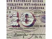 Switzerland 10 Francs 1972 Pick 45q Unc Ref 003615 Low nu