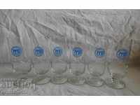 Service crystal 6 glasses for water or beer Mototechnika Varna