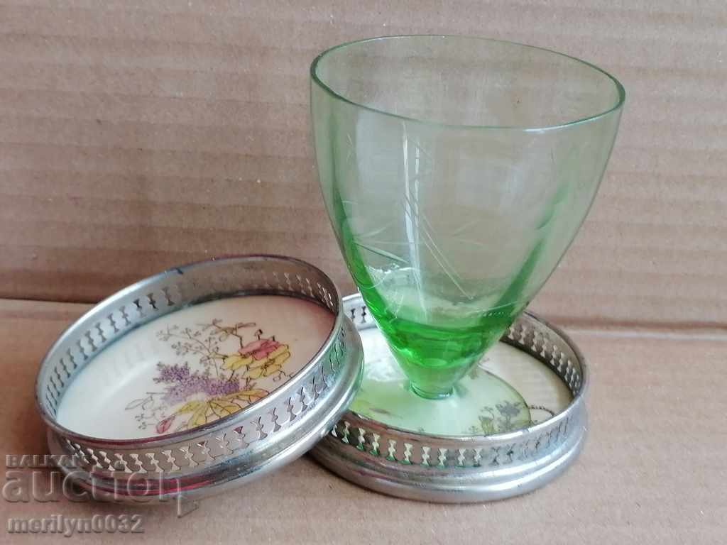 Old porcelain tray 2 pieces minion beginning of 20th century casserole - 6 Old porcelain tray 2 pieces minion beginning of 20th century casserole - 6