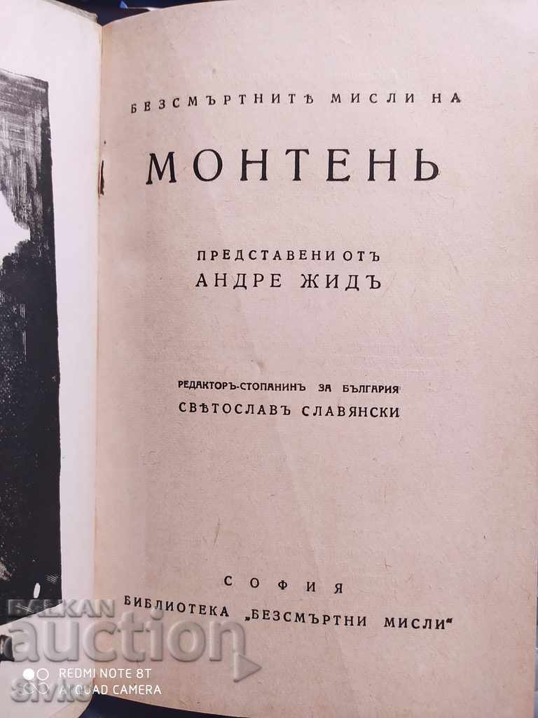 Auction The Immortal Thoughts of Montaigne by Atanas Dalchev before 1945 Auction The Immortal Thoughts of Montaigne by Atanas Dalchev before 1945