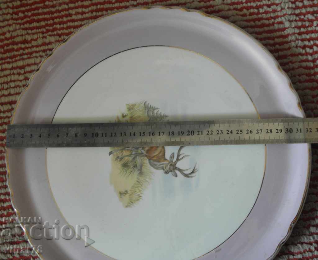 Auction  OLD LARGE PORCELAIN PLATE