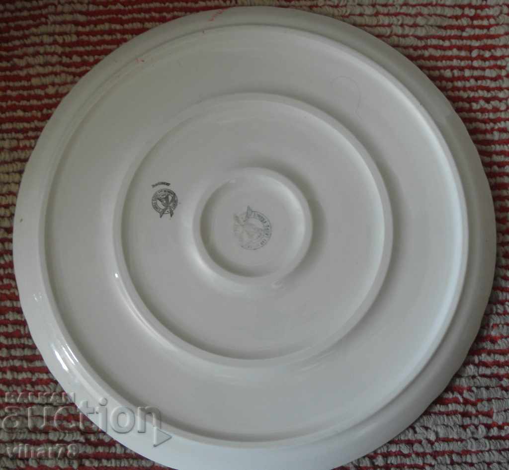 OLD LARGE PORCELAIN PLATE - 5