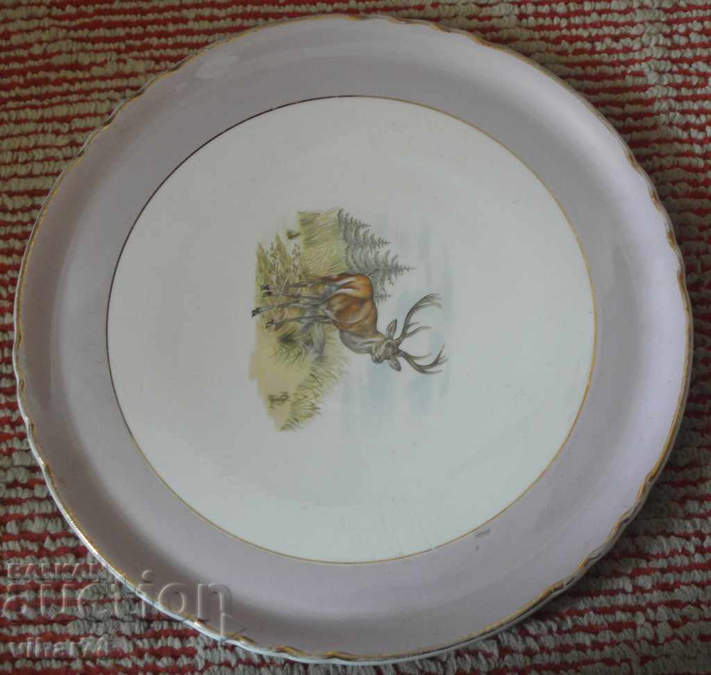 OLD LARGE PORCELAIN PLATE - 6