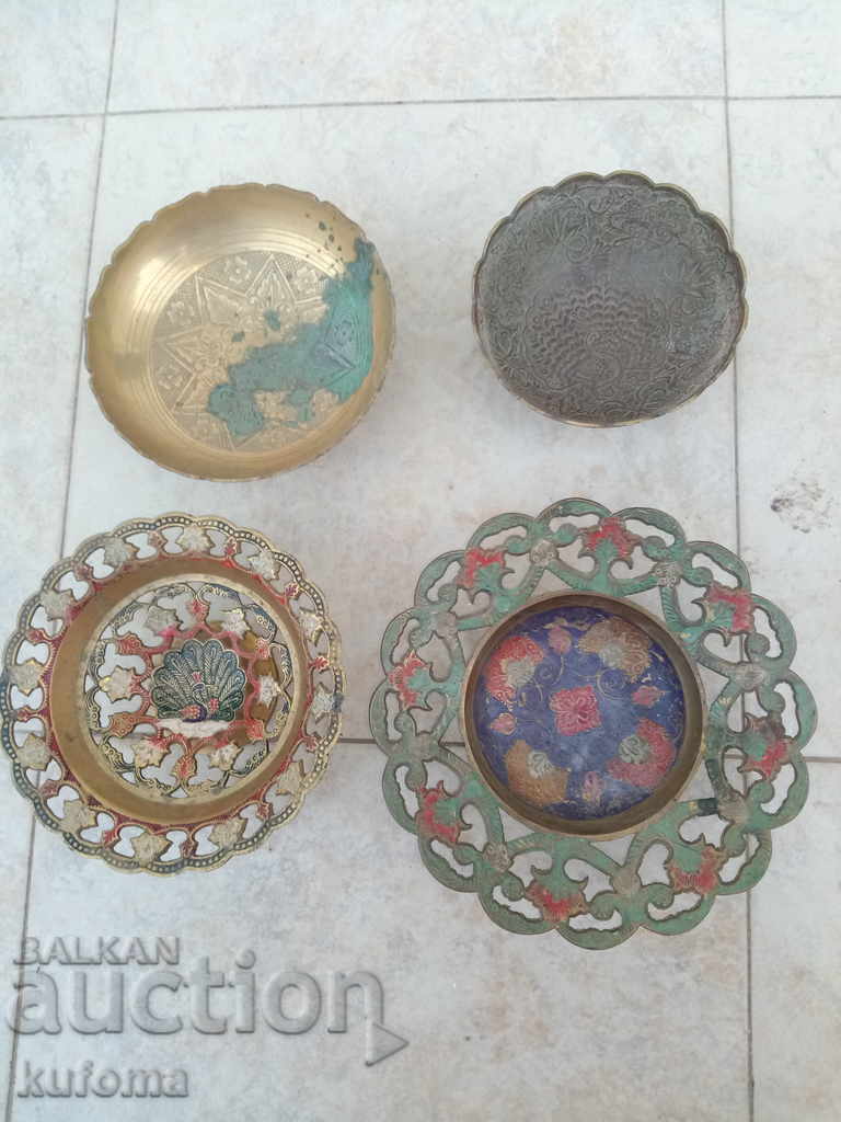 Old Indian bronze fruit bowls bought