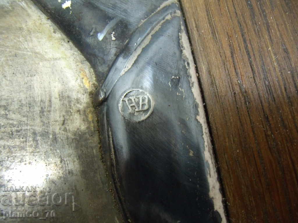 № * 5503 panou vechi de basorelief metalic cu cadru din lemn - 7