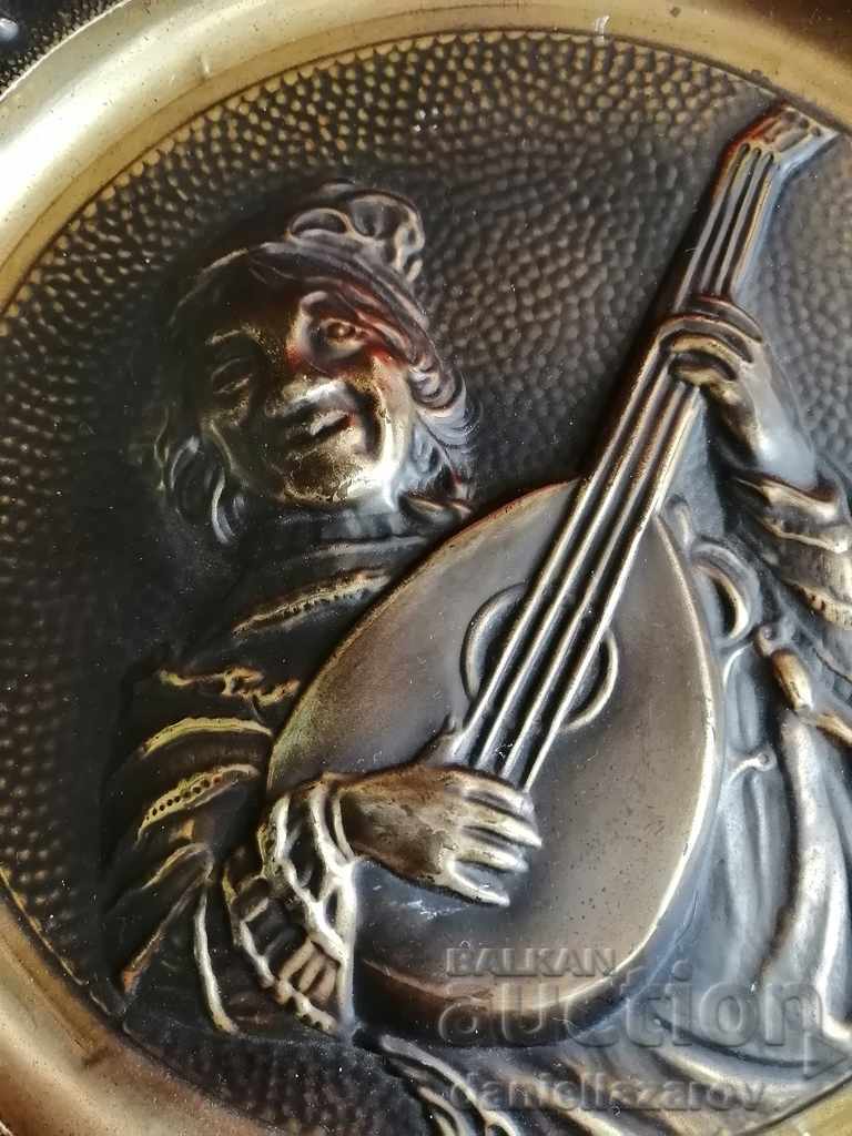 Old Copper Panel, Painting Musician with price 28.00 BGN | € 14.32 Old Copper Panel, Painting Musician with price 28.00 BGN | € 14.32