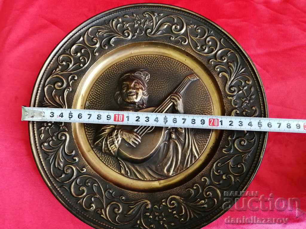 Old Copper Panel, Painting Musician - 6 Old Copper Panel, Painting Musician - 6