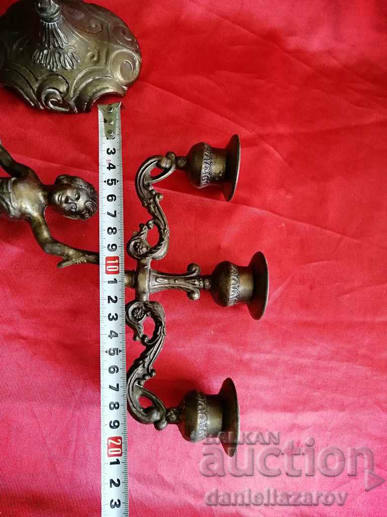 Set of Old Fireplace BAROQUE Candlesticks Threesomes - 6 Set of Old Fireplace BAROQUE Candlesticks Threesomes - 6