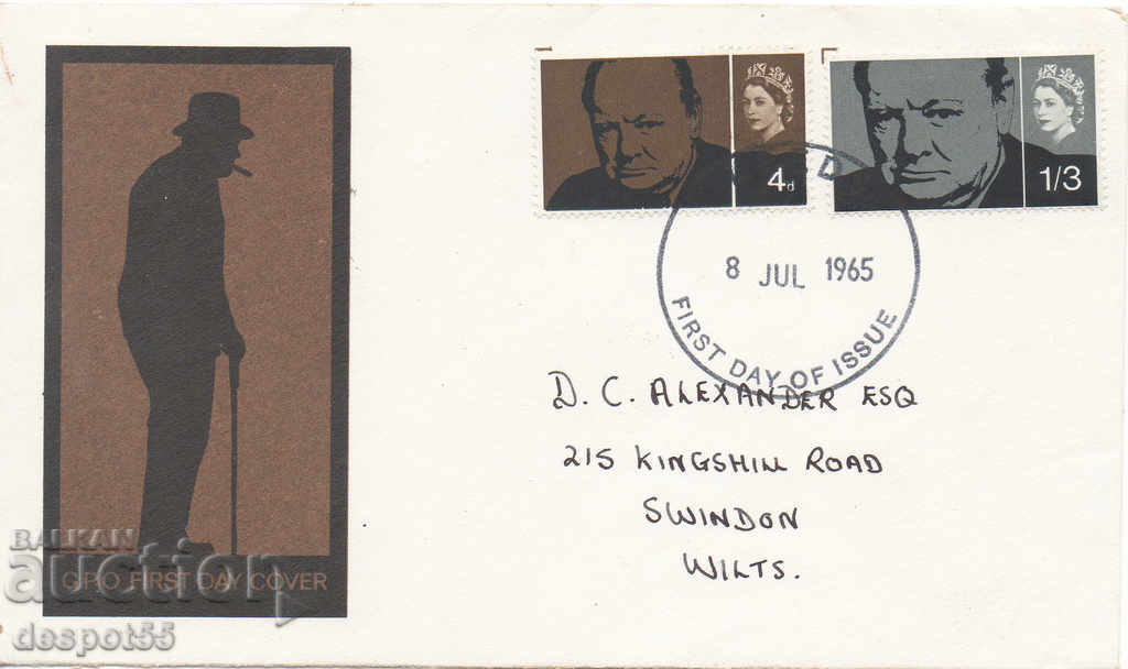 1965. Great Britain. Sir Winston Spencer Churchill. Envelope.