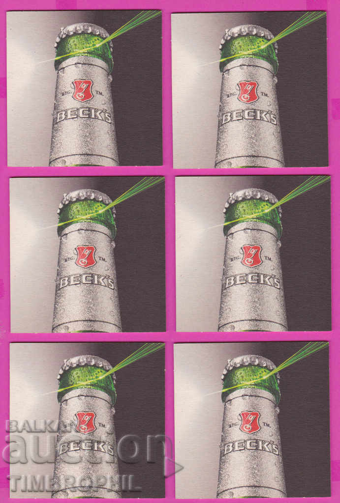 Auction 266116 / Beer Beer pad BECK'S - 6 pieces Auction 266116 / Beer Beer pad BECK'S - 6 pieces