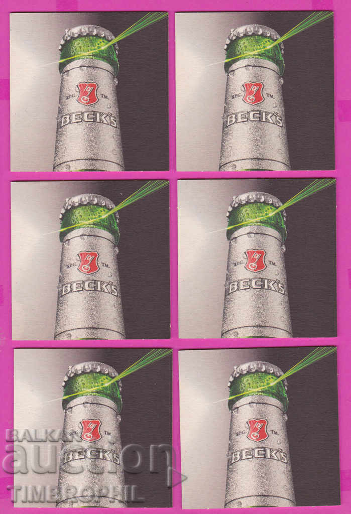 Auction 266117 / Beer Beer pad BECK'S - 6 pieces Auction 266117 / Beer Beer pad BECK'S - 6 pieces