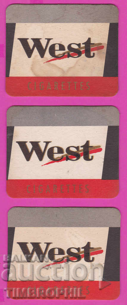 266120 / Бира Бирена подложка WEST cigarettes - 3 броя