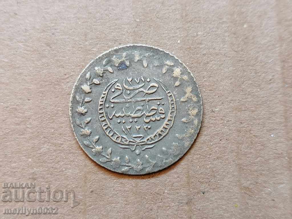 Ottoman coin 1.5 grams of silver 220/1000 Mahmoud 2nd - 6 Ottoman coin 1.5 grams of silver 220/1000 Mahmoud 2nd - 6