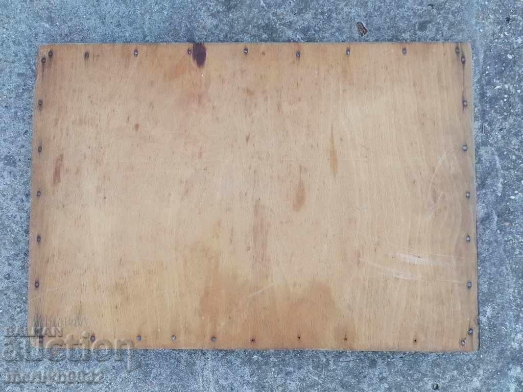 Auction Old hand-painted bamboo tray 50/39cm casserole early 20th century Auction Old hand-painted bamboo tray 50/39cm casserole early 20th century