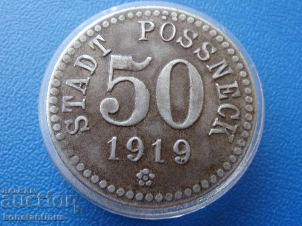 Пьоснек Германия  50  Пфенниг 1919  Rare с цена € 7.67 | 15.00 лв.
