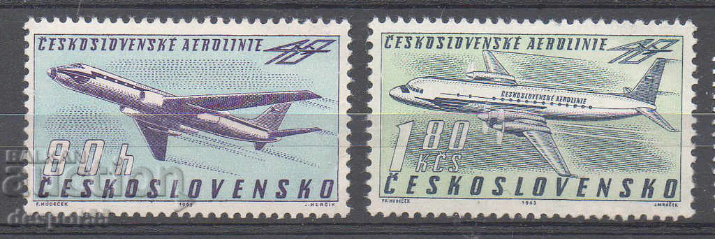 1963. Czechoslovakia. 40th anniversary of Czech Airlines.