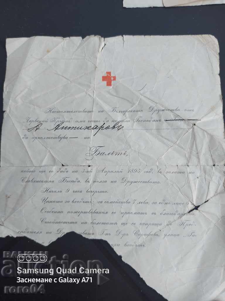 BALĂ - Crucea Roșie - 1895
