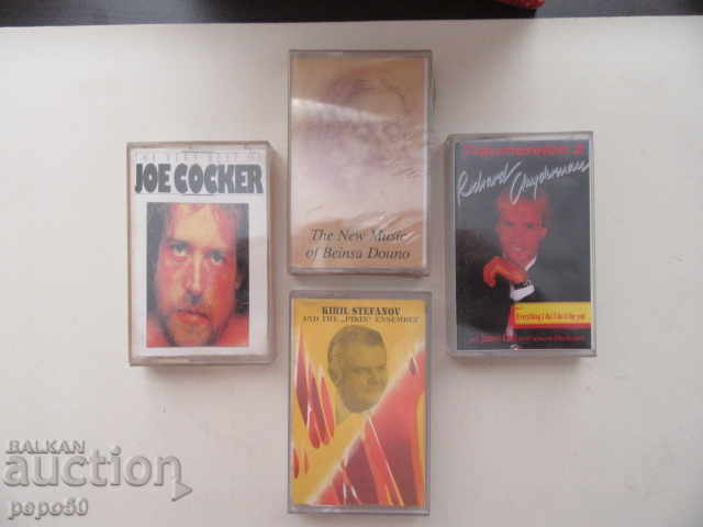 4 pcs. AUDIO CASSETTES WITH MUSIC