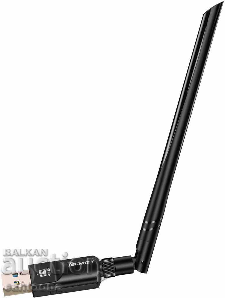 Προσαρμογέας δικτύου AC1200 Mbps, Wireless-AC, USB 3.0, 5dBi με τιμή 29.98 BGN | € 15.33 Προσαρμογέας δικτύου AC1200 Mbps, Wireless-AC, USB 3.0, 5dBi με τιμή 29.98 BGN | € 15.33