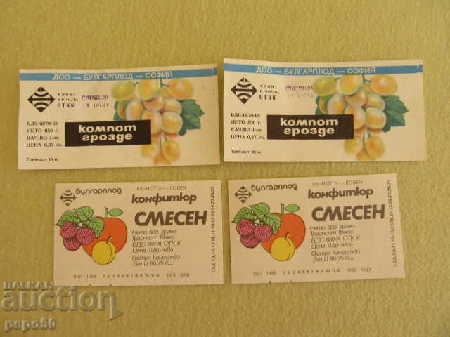 LOT of 4 labels from the time of Socialism /2/ LOT of 4 labels from the time of Socialism /2/