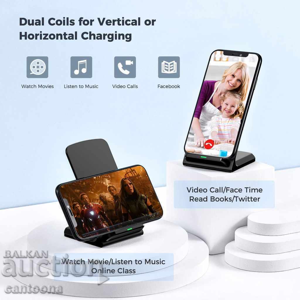 Încărcător Seneo, 15W, fără fir, QC 2.0 / 3.0 - 5