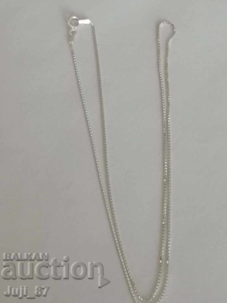 New silver chain length 45cm