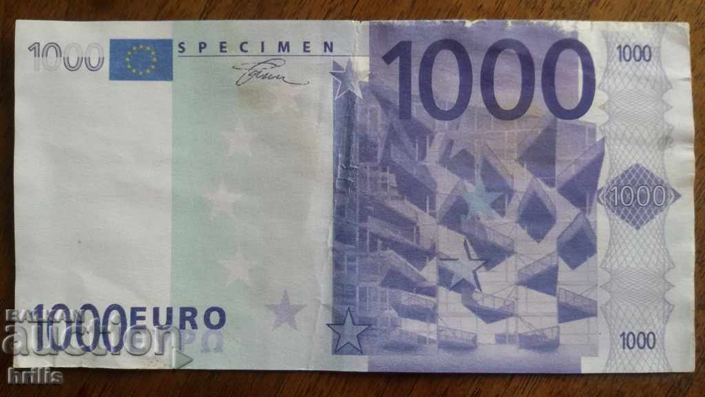 1000 EURO - NOT A GENUINE BANKNOTE