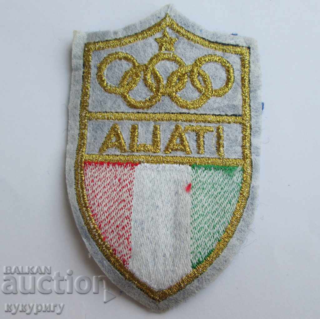Auction Old Italian Olympic embroidered stripe Olympics Auction Old Italian Olympic embroidered stripe Olympics