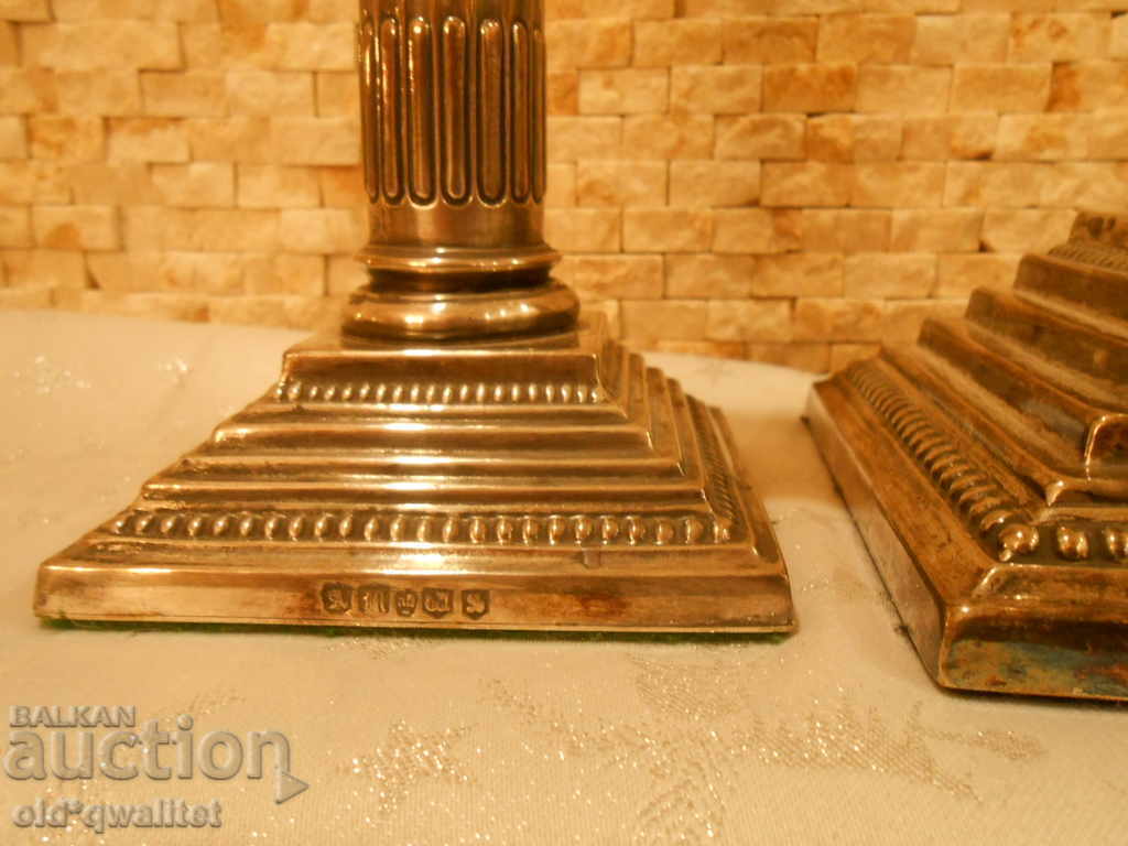 Delivery of Silver-plated CANDLES, 2 pcs. with STAMPS Delivery of Silver-plated CANDLES, 2 pcs. with STAMPS