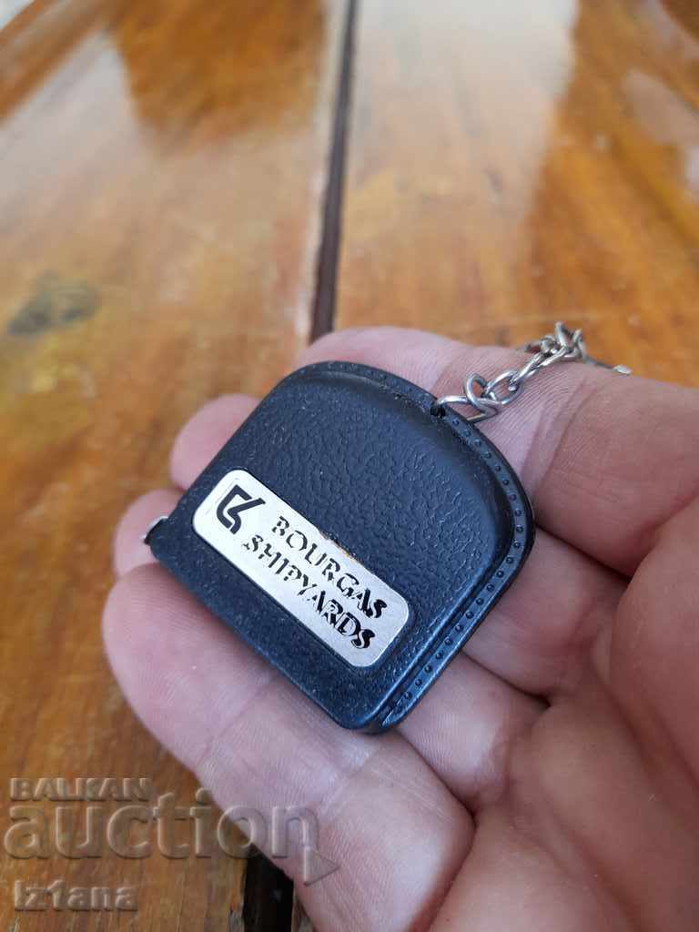 Auction Old tape measure, souvenir Bourgas Shipyards Auction Old tape measure, souvenir Bourgas Shipyards