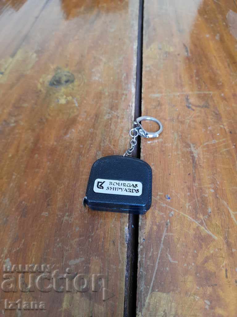 Old tape measure, souvenir Bourgas Shipyards Old tape measure, souvenir Bourgas Shipyards