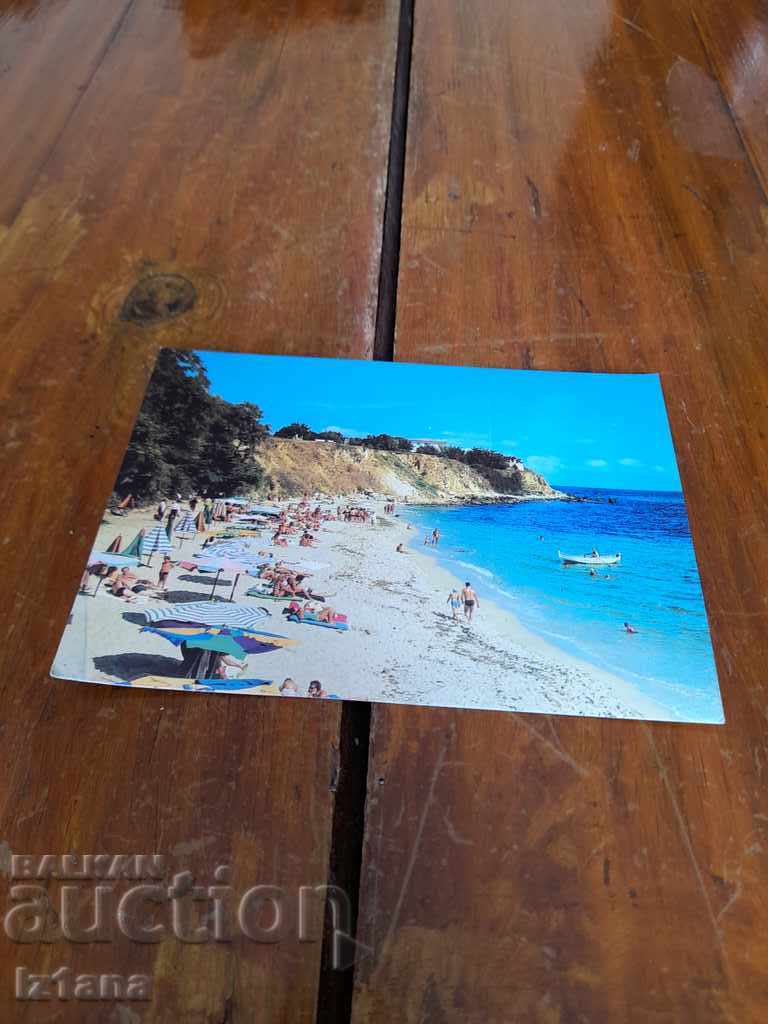 Carte poștală veche Stațiunea Druzhba pe plajă