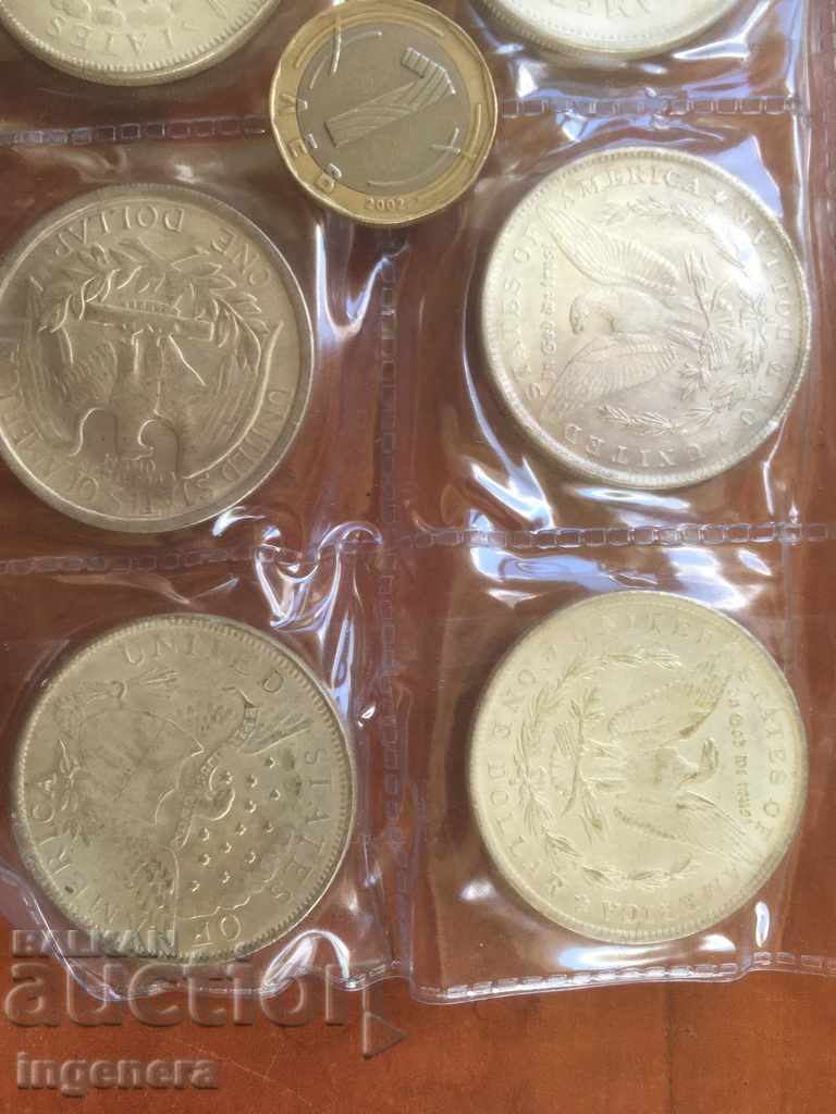 Auction COIN COINS REPLICA DOLLAR DIFFERENT YEARS-8 PCS Auction COIN COINS REPLICA DOLLAR DIFFERENT YEARS-8 PCS