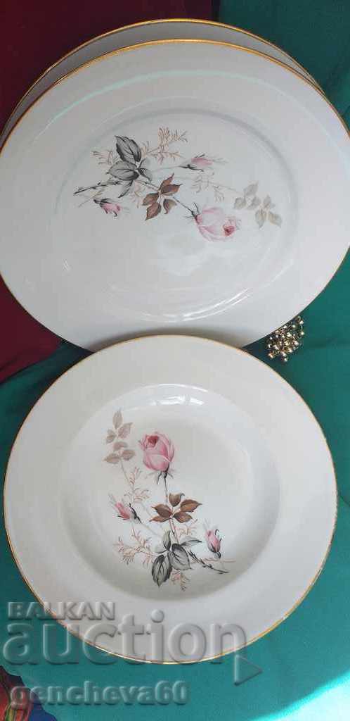 Large plates Limoges FRANCE "Rose" 10 pieces with price € 25.00 | 48.90 BGN Large plates Limoges FRANCE "Rose" 10 pieces with price € 25.00 | 48.90 BGN
