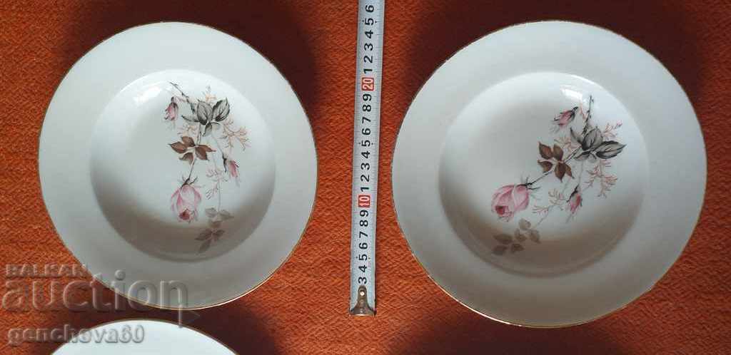 Delivery of Large plates Limoges FRANCE "Rose" 10 pieces Delivery of Large plates Limoges FRANCE "Rose" 10 pieces