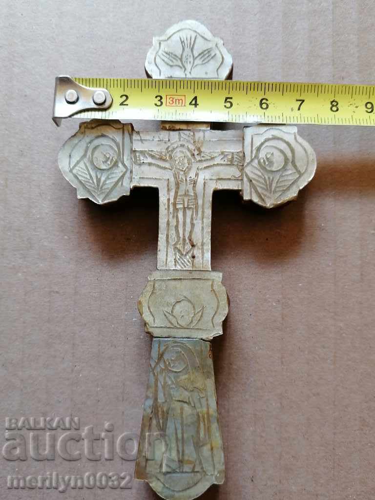 19th Revival Cross in Jerusalem mother of pearl Hadjilak God's tomb - 5 19th Revival Cross in Jerusalem mother of pearl Hadjilak God's tomb - 5