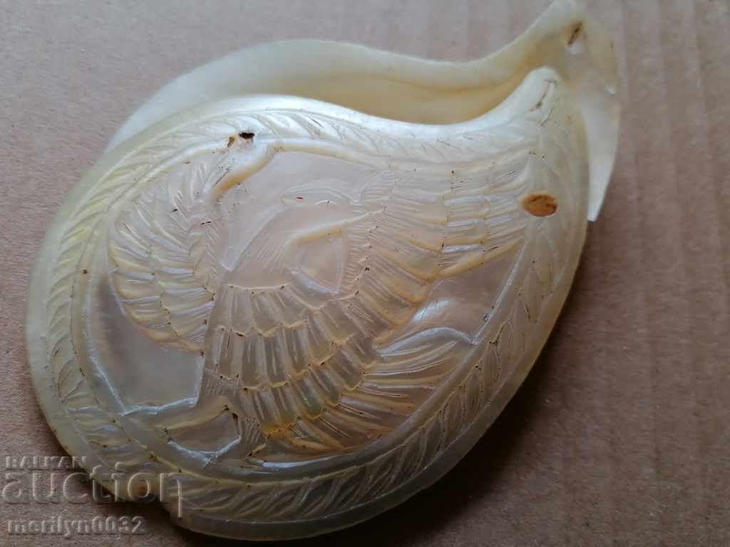 Pair of mother-of-pearl plaques from a belt buckle, early 19th century, belt buckles, traditional costume - 6