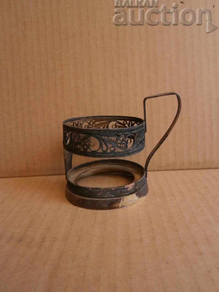 Delivery of Old Silver Plated Filigree Coaster Delivery of Old Silver Plated Filigree Coaster