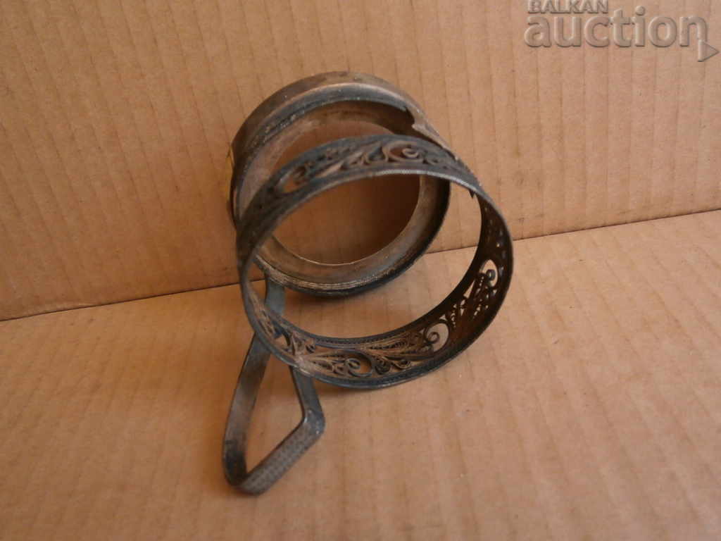 Old Silver Plated Filigree Coaster - 6 Old Silver Plated Filigree Coaster - 6