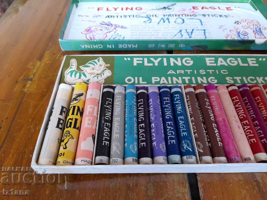 Auction Old Flying Eagle oil paints Auction Old Flying Eagle oil paints